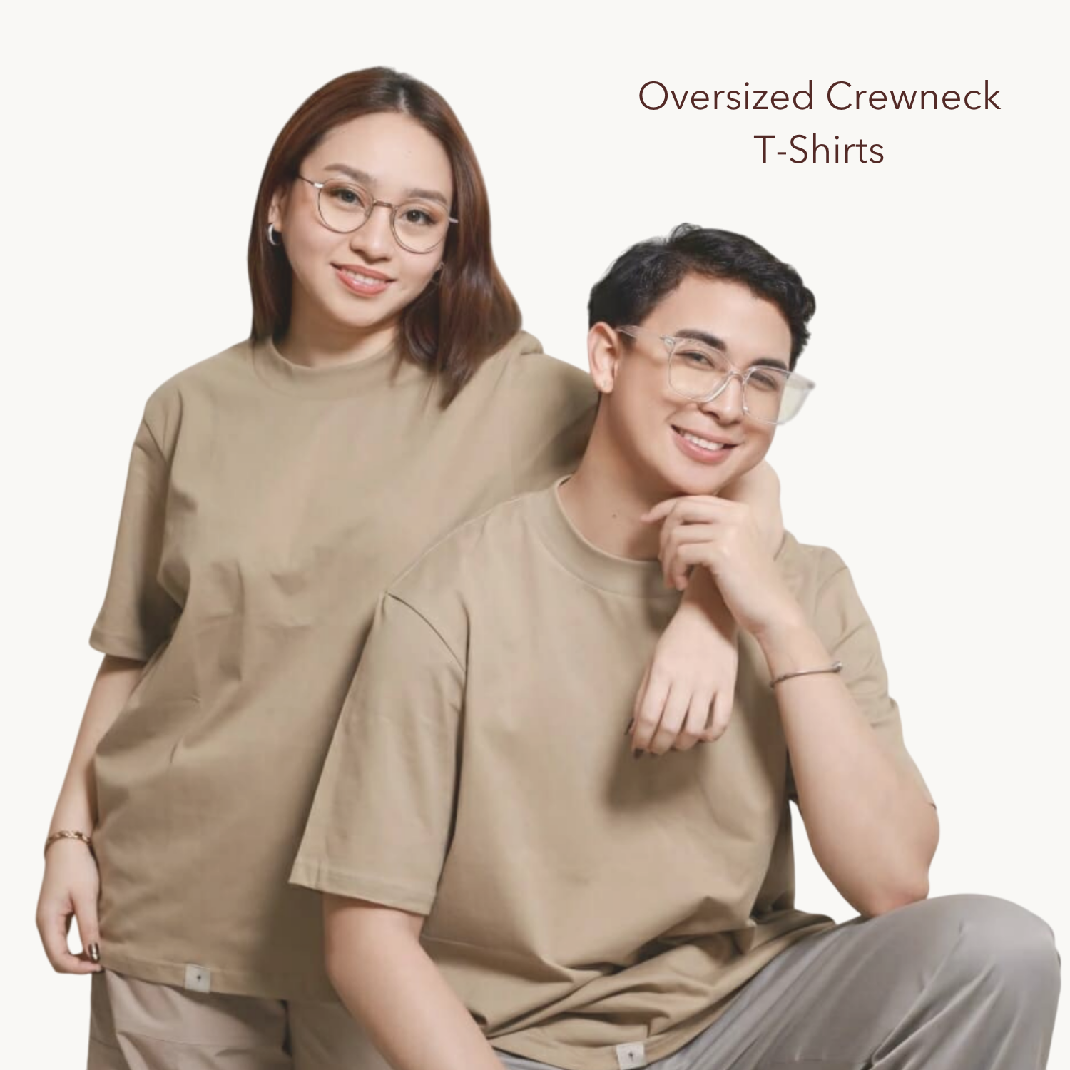 Couple Shot with Oversized Crewnect T-Shrt