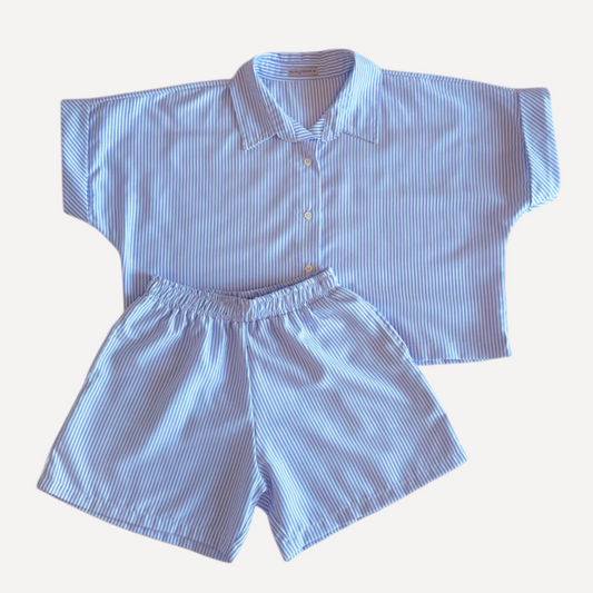 Linen Stripes (Baby Blue)