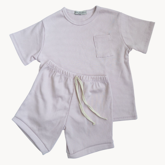 Pocket Shirt & Shorts (Blush Pink)